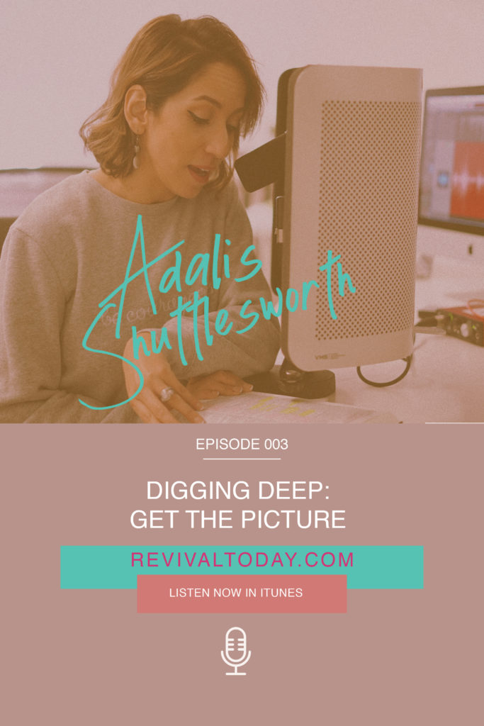 Digging Deep Get the Picture, podcast with Adalis Shuttlesworth